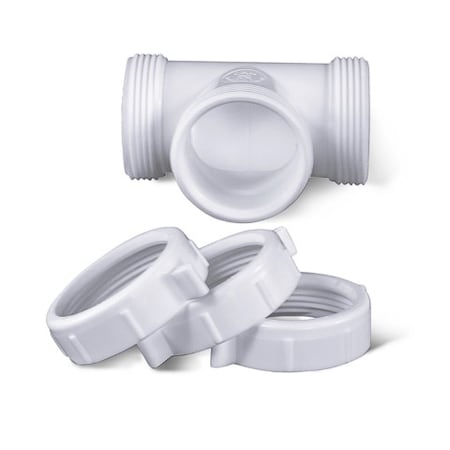 Everflow 1-1/2" Plastic 3 Way End Outlet Tee for Tubular Drain Applications P21515